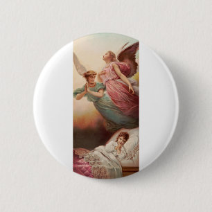 Schutzengel mit Kind Button