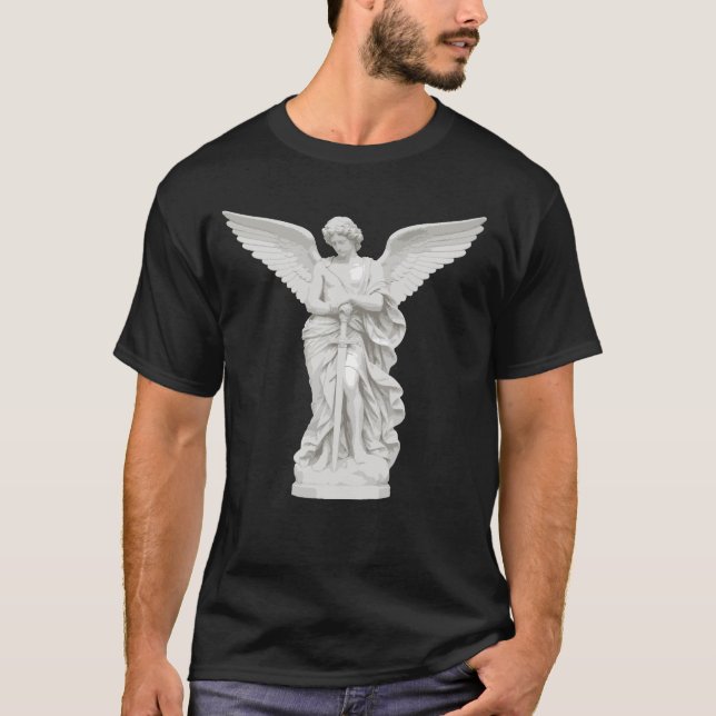 Schutzengel mit Schwert T-Shirt (Vorderseite)