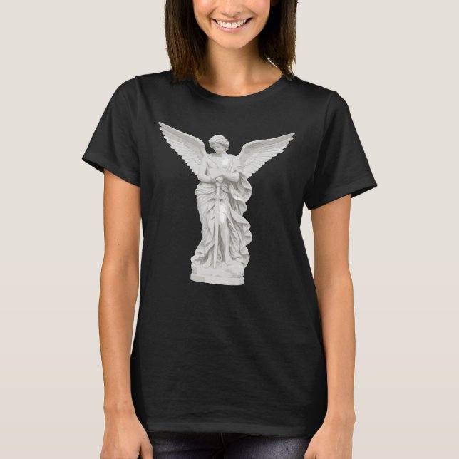 Schutzengel mit Schwert T-Shirt (Vorderseite)