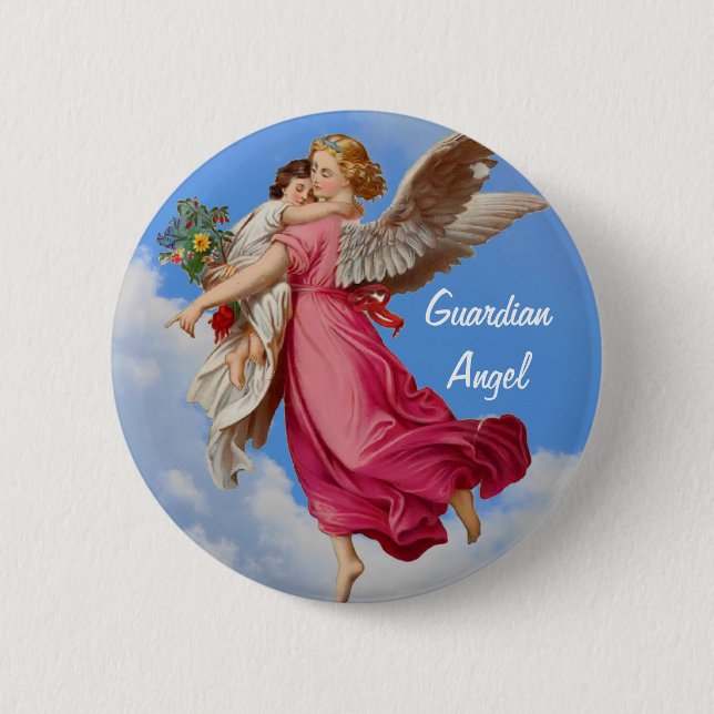 Schutzengel und Kind Inspirationsbutton Button (Vorderseite)