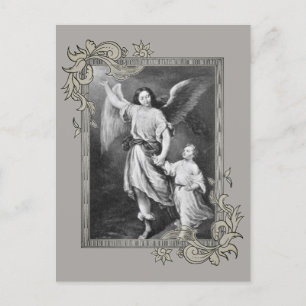 Schutzengel und Kind Postkarte