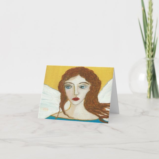 Schutzengel-ursprüngliche Feiertagskarte (Vorderseite)