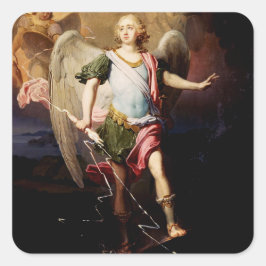 Schutzengel von Wladimir Borovikowsky Quadratischer Aufkleber