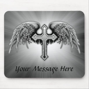 Schutzengel Winged Querentwurf Mousepad