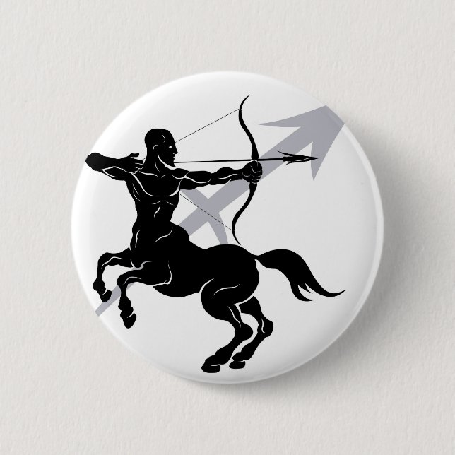 Schützetierkreishoroskop-Astrologiezeichen Button (Vorderseite)