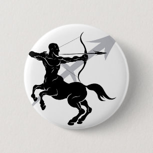 Schützetierkreishoroskop-Astrologiezeichen Button