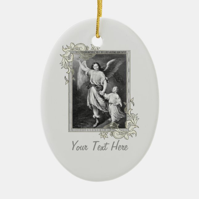 Schutzgelenke und Kind Keramikornament (Vorne)