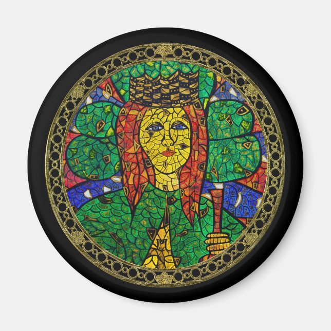 Schutzheilige der Depression und Angst St. Dymphna Magnet (Vorne)