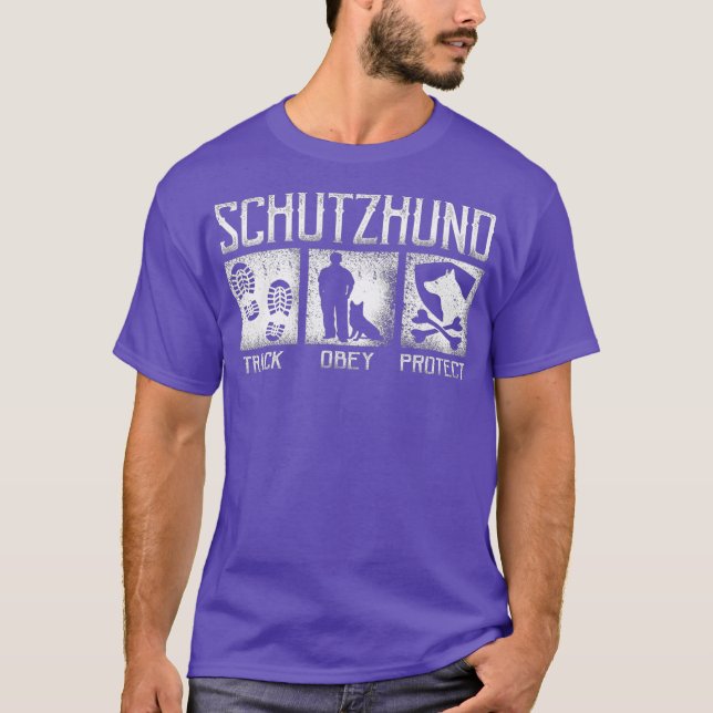 Schutzhund Track Obey Schützen Dog Handler T-Shirt (Vorderseite)