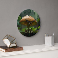 Schutzhütte am Regentag: Frösche, die unter dem Pi