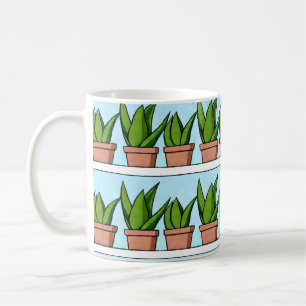 Schutzhütten von Aloe Vera Pflanze Kunst, Dichtung Kaffeetasse