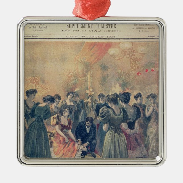 Schutzimpfung an einem Abends-Empfang Ornament Aus Metall (Vorne)