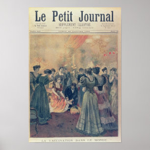 Schutzimpfung an einem Abends-Empfang Poster