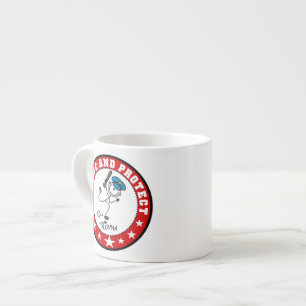 Schutzmann, der dient und schützt espressotasse