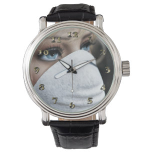 Schutzmaske Corona Armbanduhr