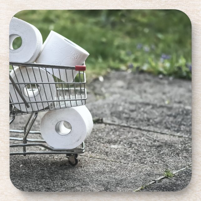 Schutzmaske Corona Getränkeuntersetzer (Vorderseite)