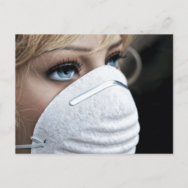 Schutzmaske Corona Postkarte (Vorderseite)