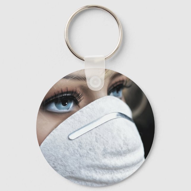 Schutzmaske Corona Schlüsselanhänger (Vorderseite)