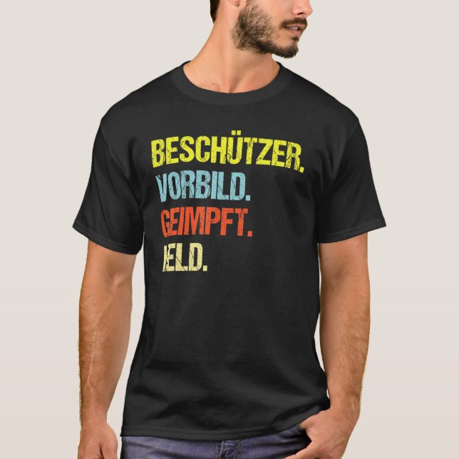 Schutzmodell mit geimpfter Heldenimpfung T-Shirt (Vorderseite)