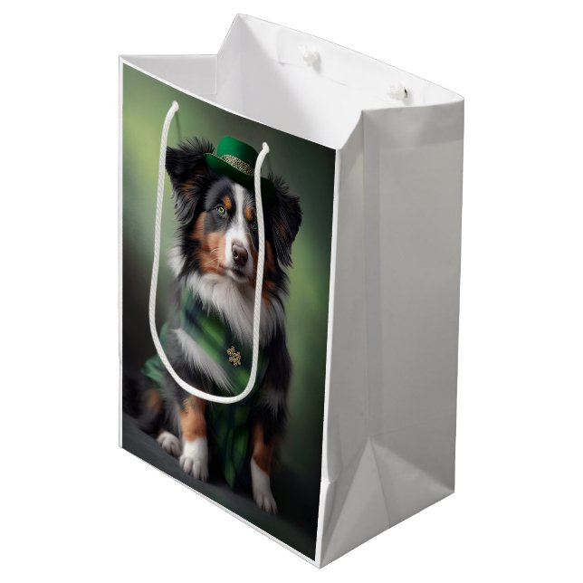 Schutzpatrick Mittlere Geschenktüte (Vorderseite Schrägansicht)