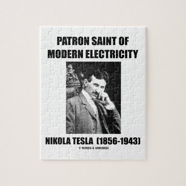 Schutzpatron des modernen Stroms (Nikola Tesla) Puzzle (Vertikal)