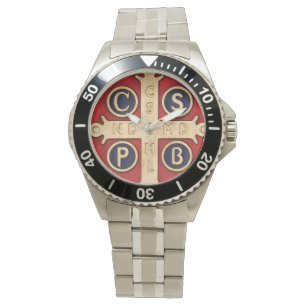 SCHUTZPATRON-UHR St. BENEDICT Armbanduhr