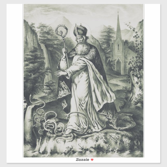 Schutzpatron von St. Patrick in Irland Aufkleber (Blatt)