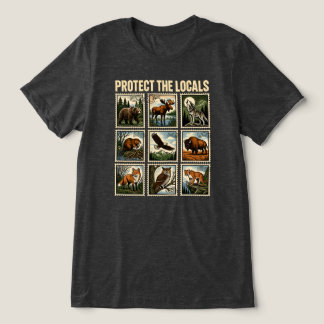 Schützt die Einheimischen Briefmarken Tri-Blend Shirt