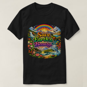 Schützt die Schönheit der Erde Ökologische Natursc T-Shirt