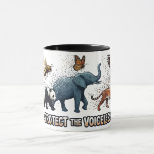 Schützt die stimmlosen gefährdeten Tiere Wildlife Tasse
