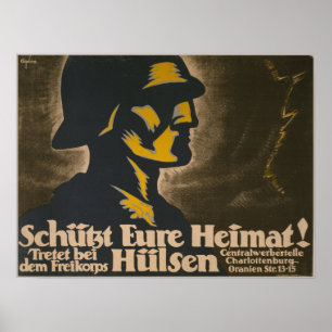Schützt eure Heimat! WW1 Werbeplakat Poster
