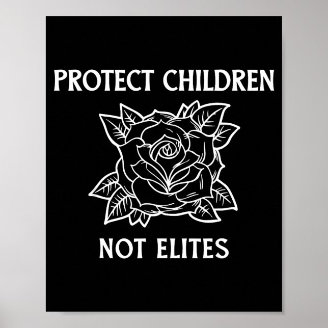 Schützt Kinder, nicht die Eliten Poster (Vorne)