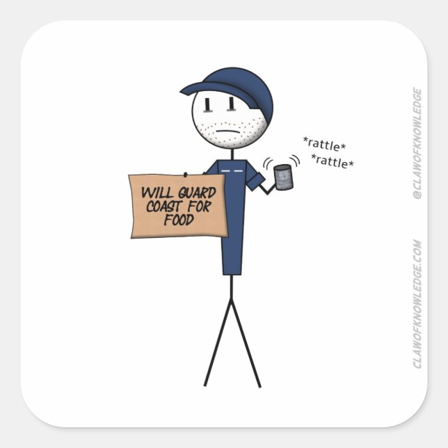 "Schützt Küste für Nahrung" Aufkleber (Vorderseite)