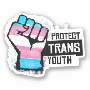 Schützt Trans-Jugendliche - Pride Fist Aufkleber