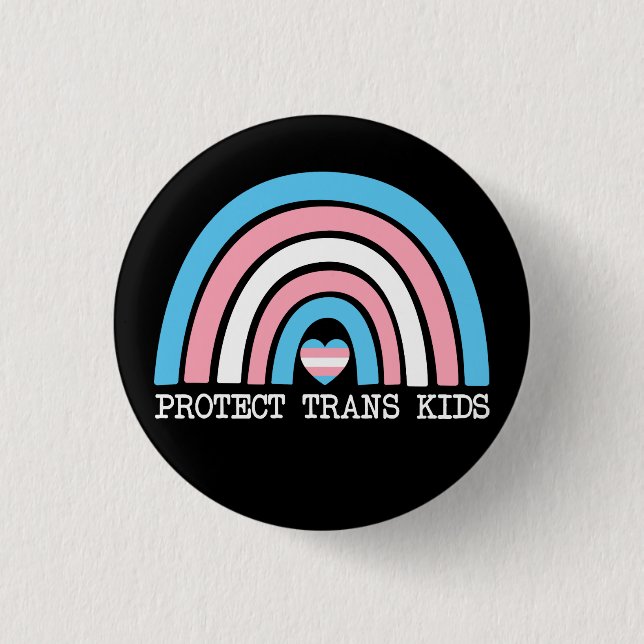 Schützt Trans-Kinder Button (Vorderseite)