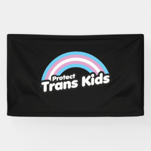 Schützt Trans-Kinder - Regenbogen Banner