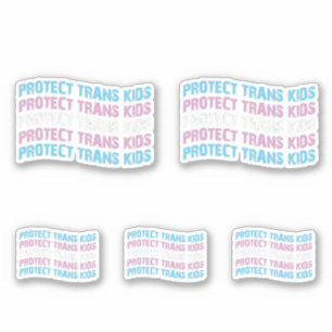 Schützt Trans-Kinder - Trans-Flagge weht Aufkleber