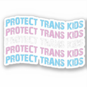 Schützt Trans-Kinder - Trans-Flagge weht Aufkleber