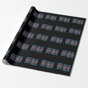 Schützt Trans-Kinder - Trans-Flagge weht Geschenkpapier