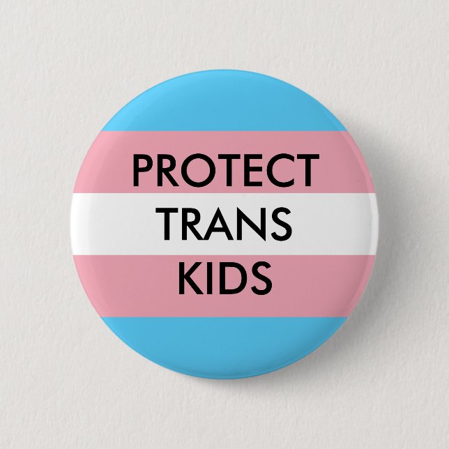 Schützt Trans-Kinder Transgender-Rechte Button (Vorderseite)