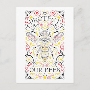 schützt unsere Bienen Postkarte