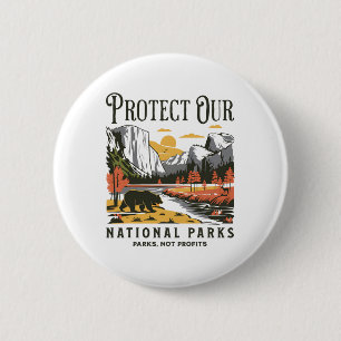 Schützt unsere Nationalparks Defundiere Doge Parks Button