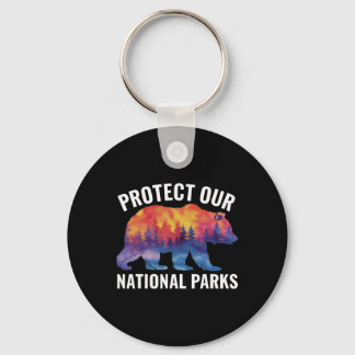 Schützt unsere Nationalparks Smokey Resist Bear Fo Schlüsselanhänger