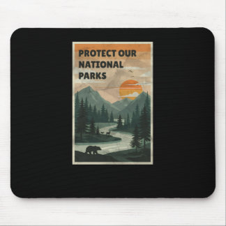 Schützt unsere Parks - Nationalparks USA-Aufkleber Mousepad