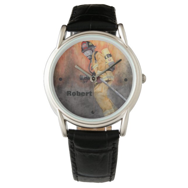 Schutzwürfe für Feuerwehrmänner Armbanduhr (Vorderseite)