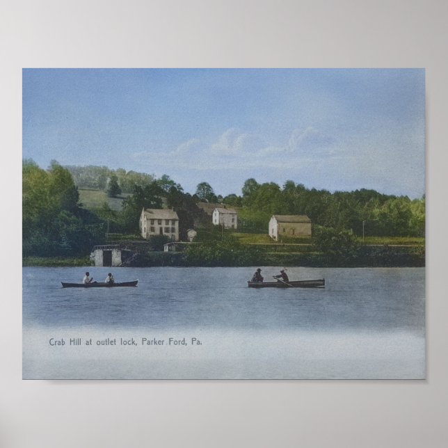 Schuylkill Canal Lock 57 Parker Ford PA Poster (Vorne)