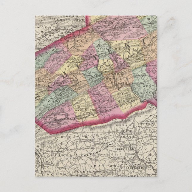 Schuylkill Landkreis Postkarte (Vorderseite)