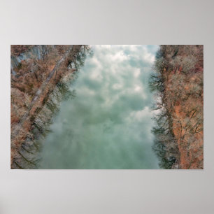 Schuylkill River Clouds Reflektieren Poster