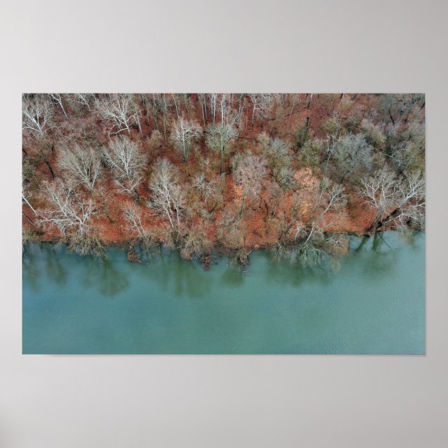 Schuylkill River Fall Trees Print Poster (Vorne)