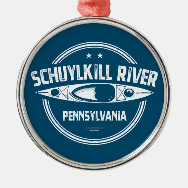 Schuylkill River, Pennsylvania Ornament Aus Metall (Vorne)